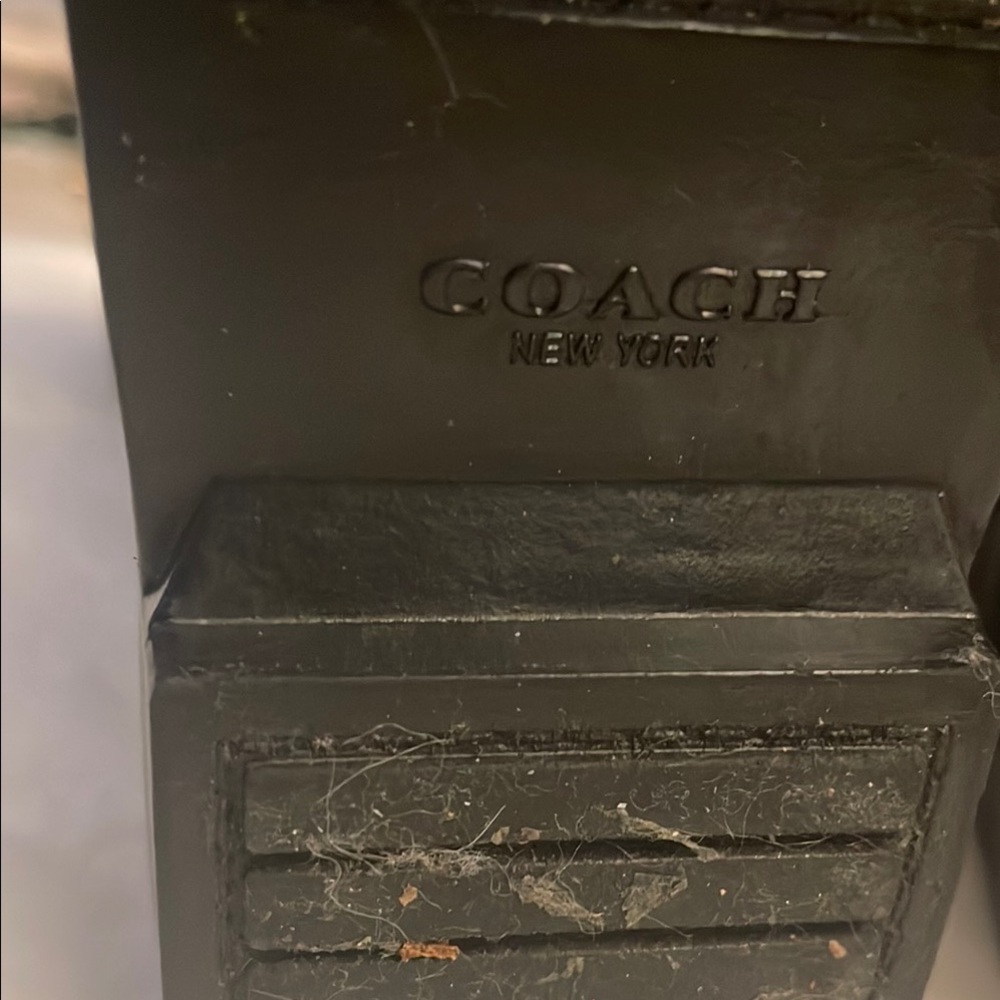 COACH TARA Black Rain rubber Boots with turn lock detail - Picture 3 of 12